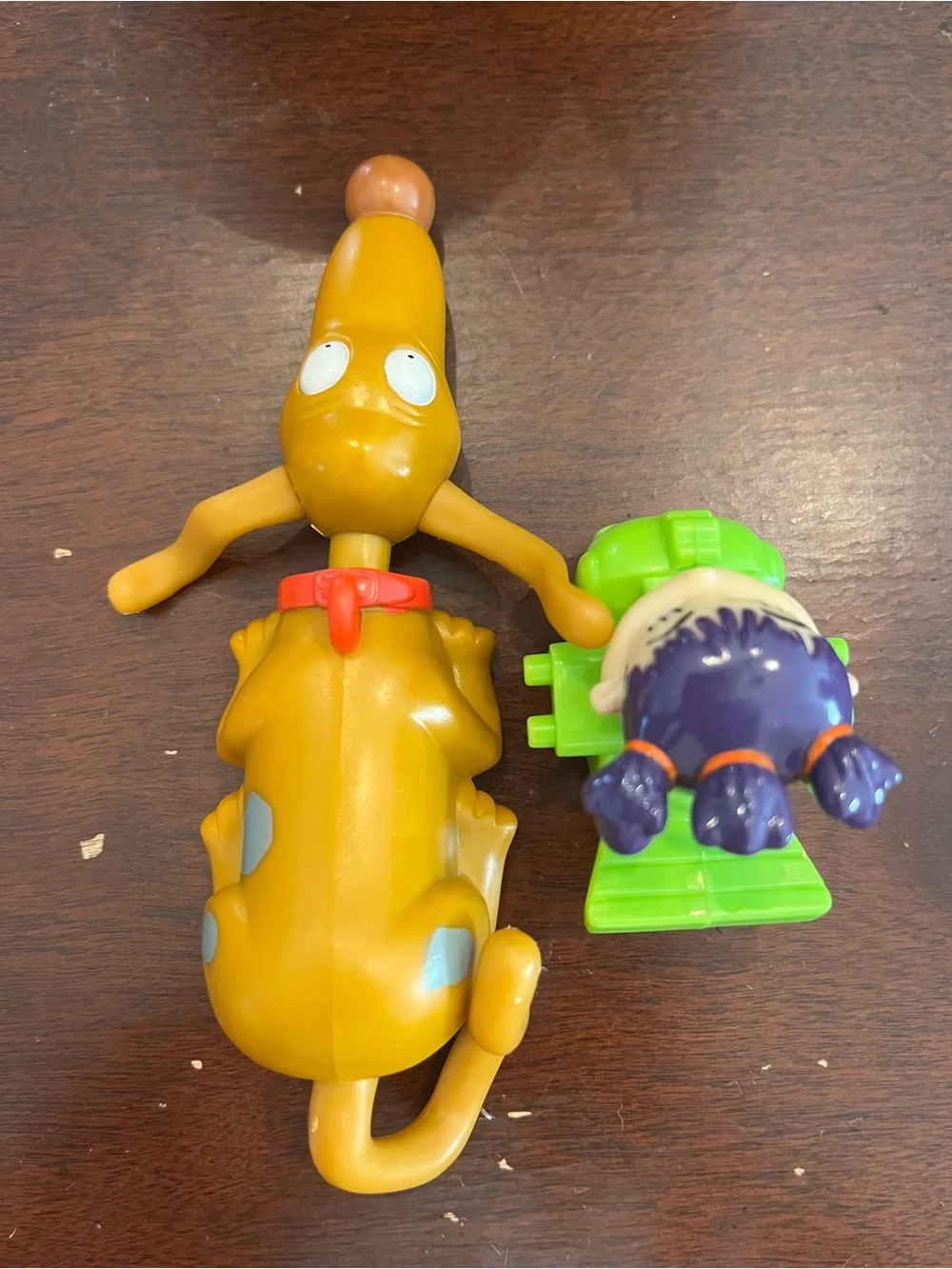 Orange Dog and Green Character Play Figures - Kids Action Toy Set